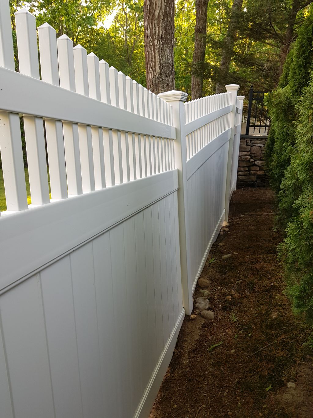 PVC Fence Cleaning Before and After in Hanover, MA