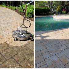 Stamped Concrete Pool Deck Cleaning Duxbury 0