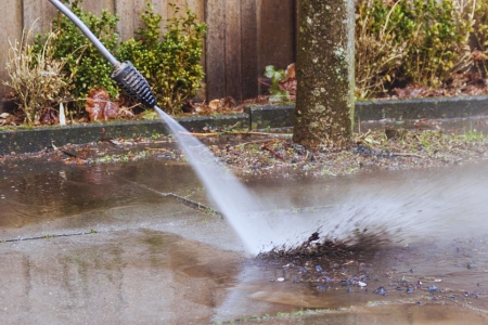 Hot water pressure washing